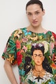 T-shirt bawełniany damski z kolekcji Frida RS26-TSD480 multicolor RS26