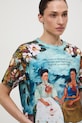 T-shirt bawełniany damski z kolekcji Frida RS26-TSD483 multicolor RS26