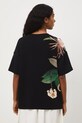 Odzież Medicine t-shirt oversize damski bawełniany RS26-TSD501 czarny