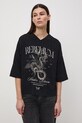Medicine t-shirt oversize damski bawełniany szary RS26-TSD502