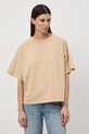 Medicine t-shirt oversize damski bawełniany beżowy RS26-TSD510