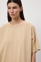 Medicine t-shirt oversize damski bawełniany RS26-TSD510 beżowy