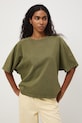 T-shirt oversize damski bawełniany RS26-TSD510 zielony RS26