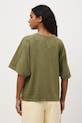 Odzież T-shirt oversize damski bawełniany RS26-TSD510 zielony