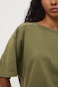 T-shirt oversize damski bawełniany RS26-TSD510 zielony