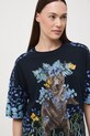 Medicine t-shirt oversize damski bawełniany RS26-TSD658 granatowy RS26