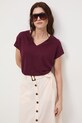 Medicine t-shirt damski lniany RS26-TSD700 bordowy RS26