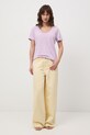 Medicine T-shirt damski lniany RS26-TSD701 fioletowy RS26
