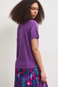 Odzież Medicine T-shirt damski lniany RS26-TSD701 fioletowy