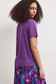 Odzież T-shirt damski lniany RS26-TSD701 fioletowy