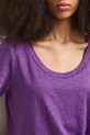 Medicine T-shirt damski lniany RS26-TSD701 fioletowy