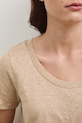 Medicine T-shirt damski lniany RS26-TSD701 beżowy
