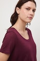 Medicine T-shirt damski lniany bordowy RS26-TSD701