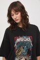 Medicine T-shirt oversize damski bawełniany Metallica szary RS26-TSD770