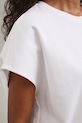 T-shirt oversize damski bawełniany z elastanem RS26-TSD815 biały