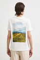 T-shirt damski bawełniany z kolekcji Bieszczadzki Park Narodowy x Medicine beżowy RS26-TSD859