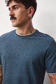 Bavlnené tričko pánske zo štruktúrovanej pleteniny s elastanom modrá RS26-TSM042