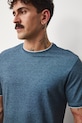 Bavlnené tričko pánske zo štruktúrovanej pleteniny s elastanom modrá RS26-TSM042