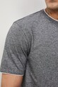 Bavlnené tričko pánske zo štruktúrovanej pleteniny s elastanom RS26-TSM042 sivá