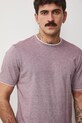 Bavlnené tričko pánske zo štruktúrovanej pleteniny s elastanom fialová RS26-TSM042