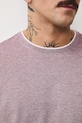 Bavlnené tričko pánske zo štruktúrovanej pleteniny s elastanom RS26-TSM042 fialová
