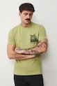 tričko pánské bavlněné s elastanem by Aleksandra Czarny, Graphics Series RS26-TSM456 zelená RS26