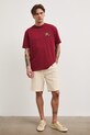 T-shirt męski bawełniany z nadrukiem RS26-TSM808 bordowy RS26