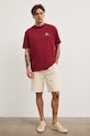 T-shirt męski bawełniany z nadrukiem RS26-TSM808 bordowy RS26