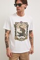 T-shirt męski bawełniany z nadrukiem RS26-TSM810 biały RS26
