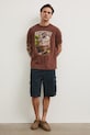 Oblečenie Tričko pánske bavlnené RS26-TSM853 hnedá