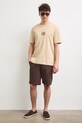 T-shirt męski bawełniany z nadrukiem RS26-TSM909 beżowy RS26
