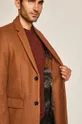 Płaszcz męski z domieszką wełny brązowy