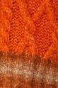 Sweter damski z domieszką wełny pomarańczowy Damski