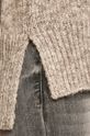 Sweter damski ze spiczastym dekoltem szary