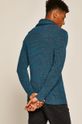 Sweter męski z podwyższonym kołnierzem niebieski  Materiał zasadniczy: 100 % Bawełna