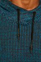 Sweter męski z podwyższonym kołnierzem niebieski Męski