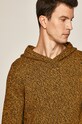 Sweter męski z kapturem żółty żółty RW19.SWM909