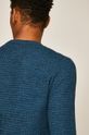 Sweter męski ze spiczastym dekoltem niebieski  100 % Bawełna