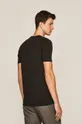 T-shirt męski ze spiczastym dekoltem czarny  98 % Bawełna, 2 % Elastan