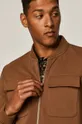 brązowy Bluza męska z kieszeniami brązowa