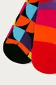 Skarpetki damskie w geometryczne wzory (2-pack) multicolor