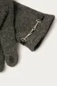 Rękawiczki touch screen damskie wełniane z ozdobnym elementem szare szary