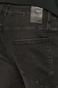 czarny Jeansy męskie slim z kieszeniami cargo czarne