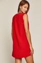 Sukienka damska o prostym kroju z poduszkami na ramionach czerwona 100 % Poliester