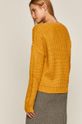 Sweter damski ze splotem żółty 100 % Akryl