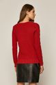 Sweter damski ze splotem czerwony 40 % Akryl, 60 % Bawełna
