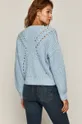 Sweter damski z obniżoną linią ramion niebieski 100 % Akryl