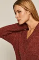 Sweter damski z recyklingowanym poliestrem czerwony Damski