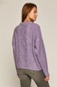 Sweter damski z warkoczowym splotem fioletowy 80 % Akryl, 20 % Poliester