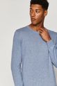 jasny niebieski Sweter męski z bawełny organicznej niebieski